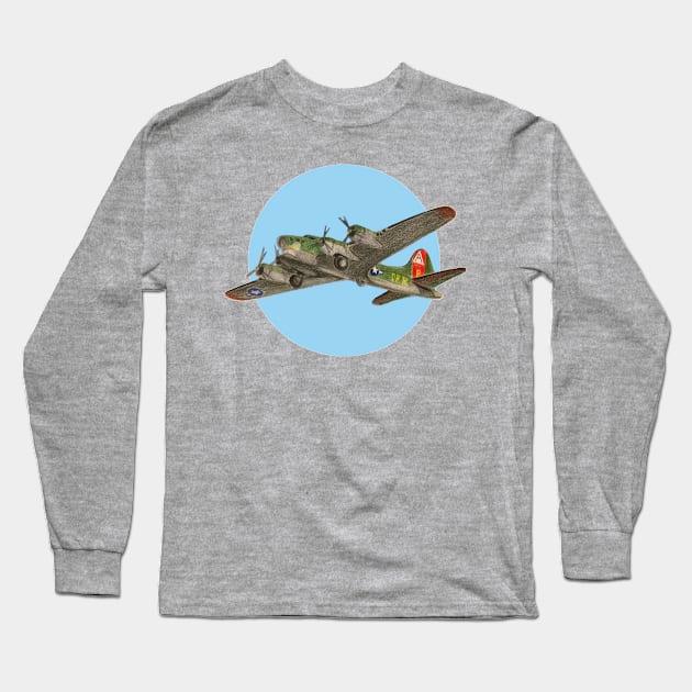 B-17 Flying Fortress Long Sleeve T-Shirt by oliviabrett21